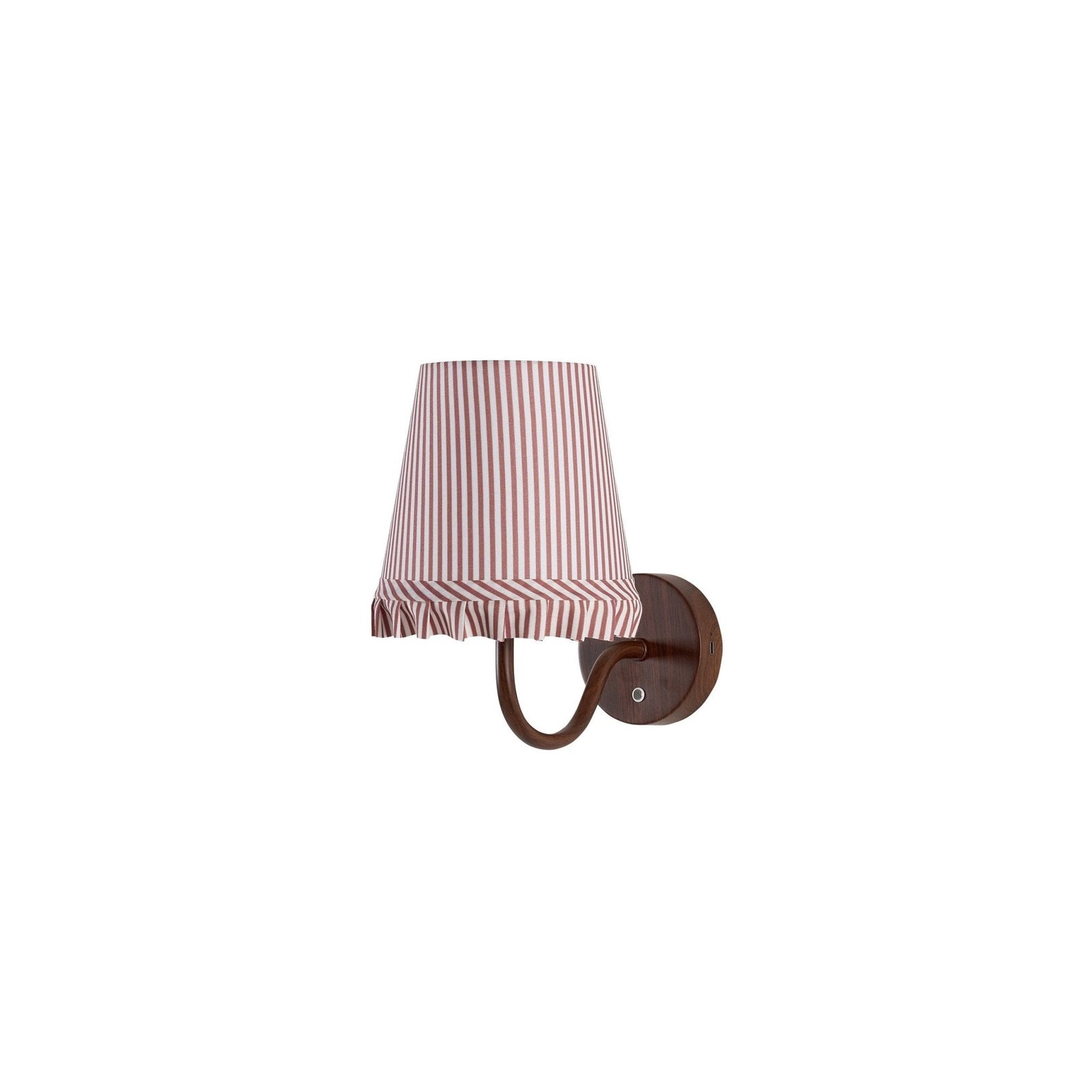 Millie Frill Stripe Shade Rechargeable Wall Light - Mocha Brown