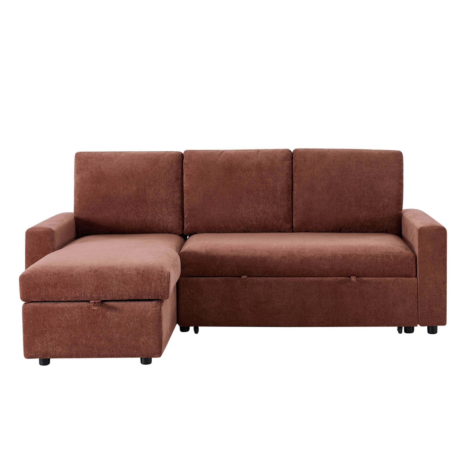 Monroe Sofa Bed - Chenille Dark Rust - Green Lane