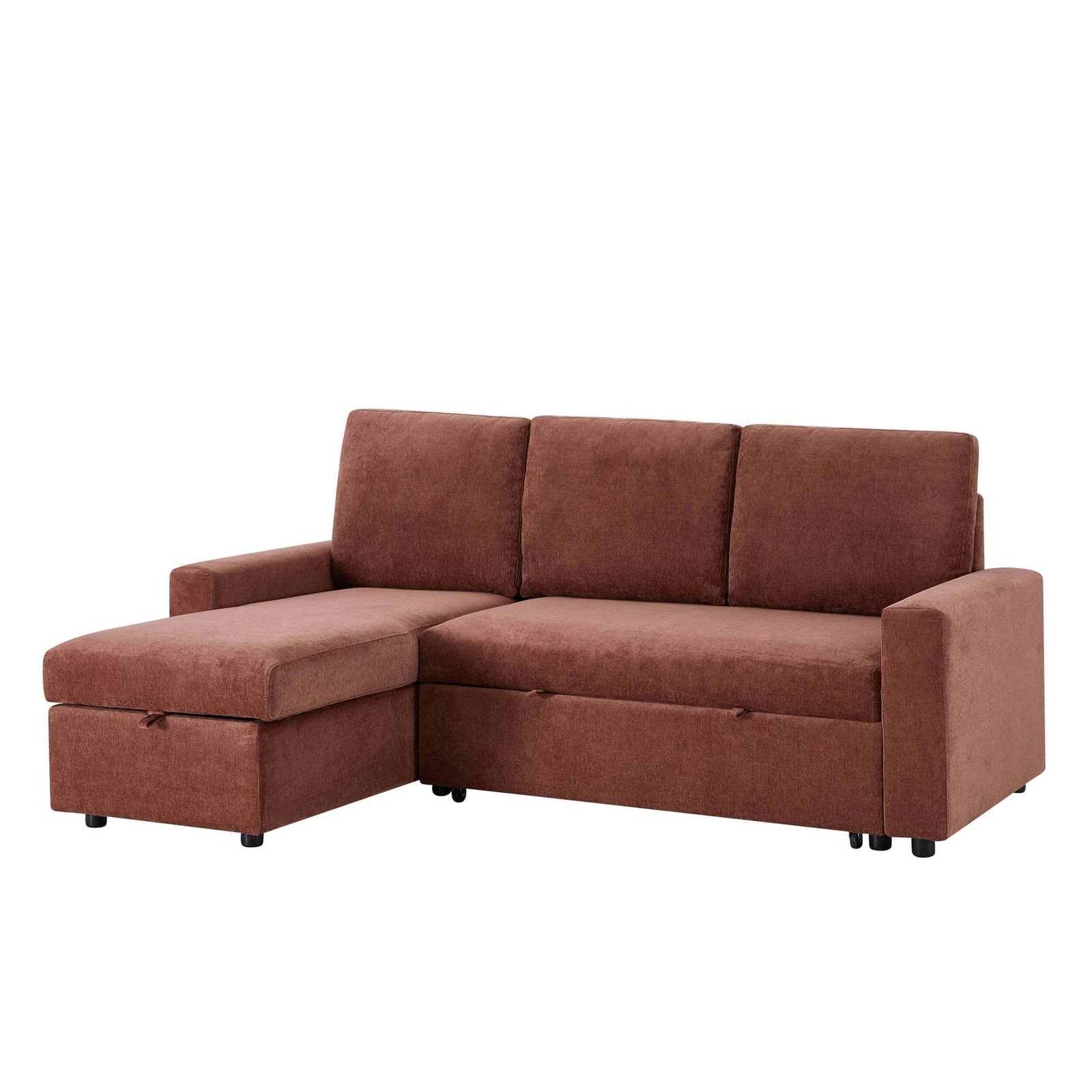 Monroe Sofa Bed - Chenille Dark Rust - Green Lane