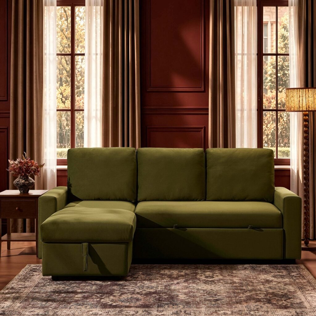 Monroe Sofa Bed - Muted Moss - Green Lane