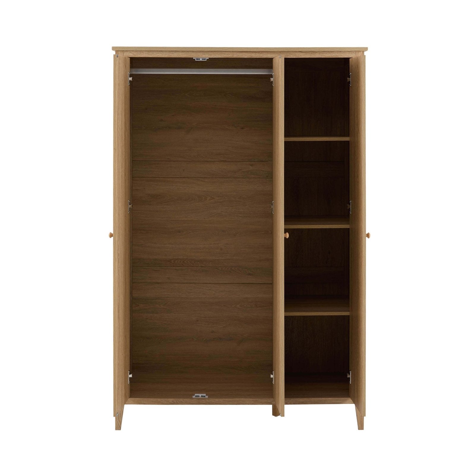 Nell 3 Door Wardrobe - Light Wood - Green Lane