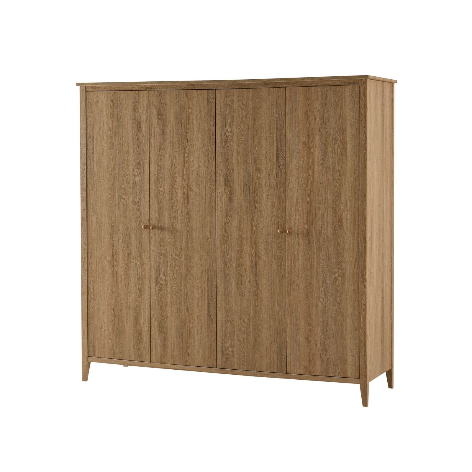 Nell 4 Door Wardrobe - Light Wood - Green Lane