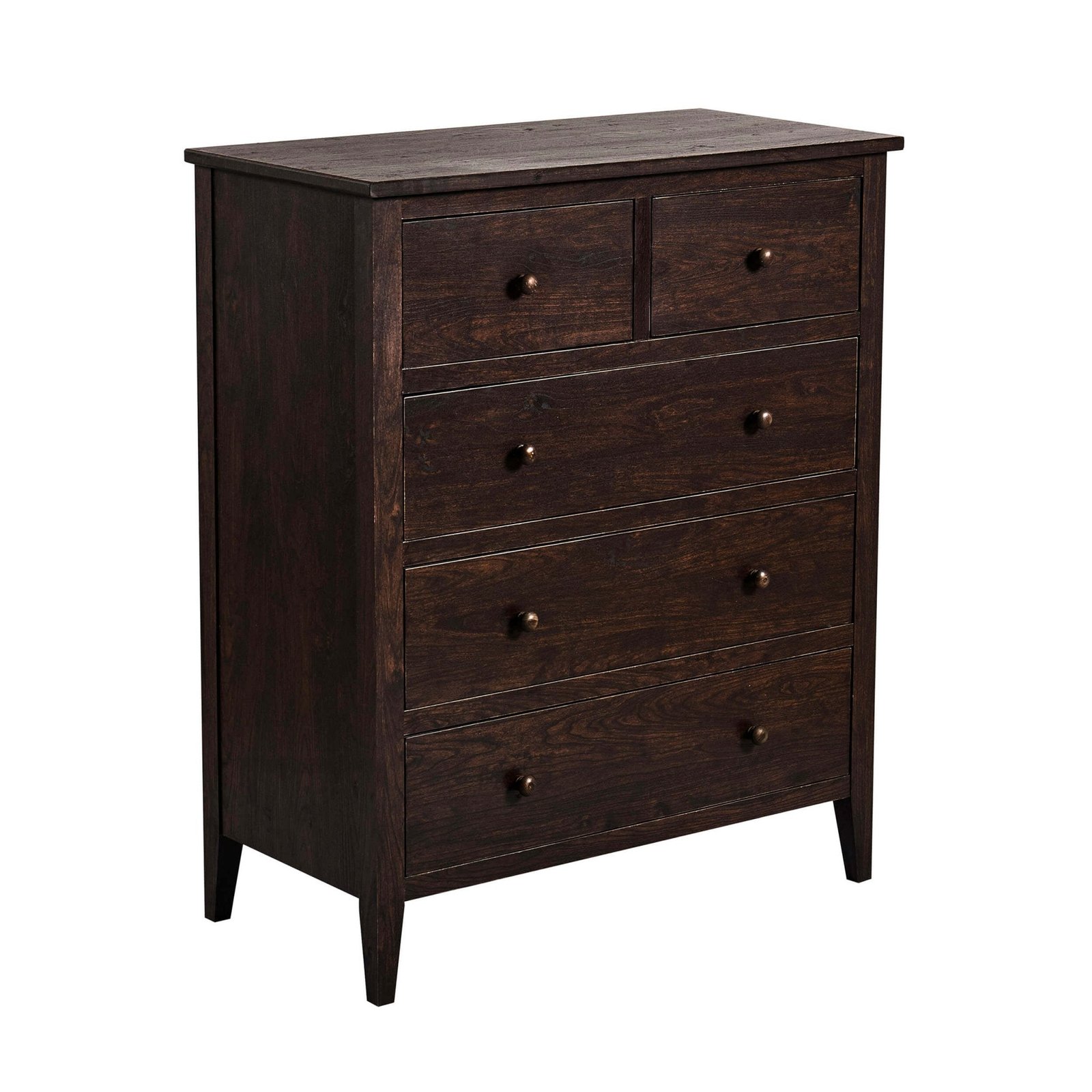 Nell 5 Drawer Chest - Walnut - Green Lane