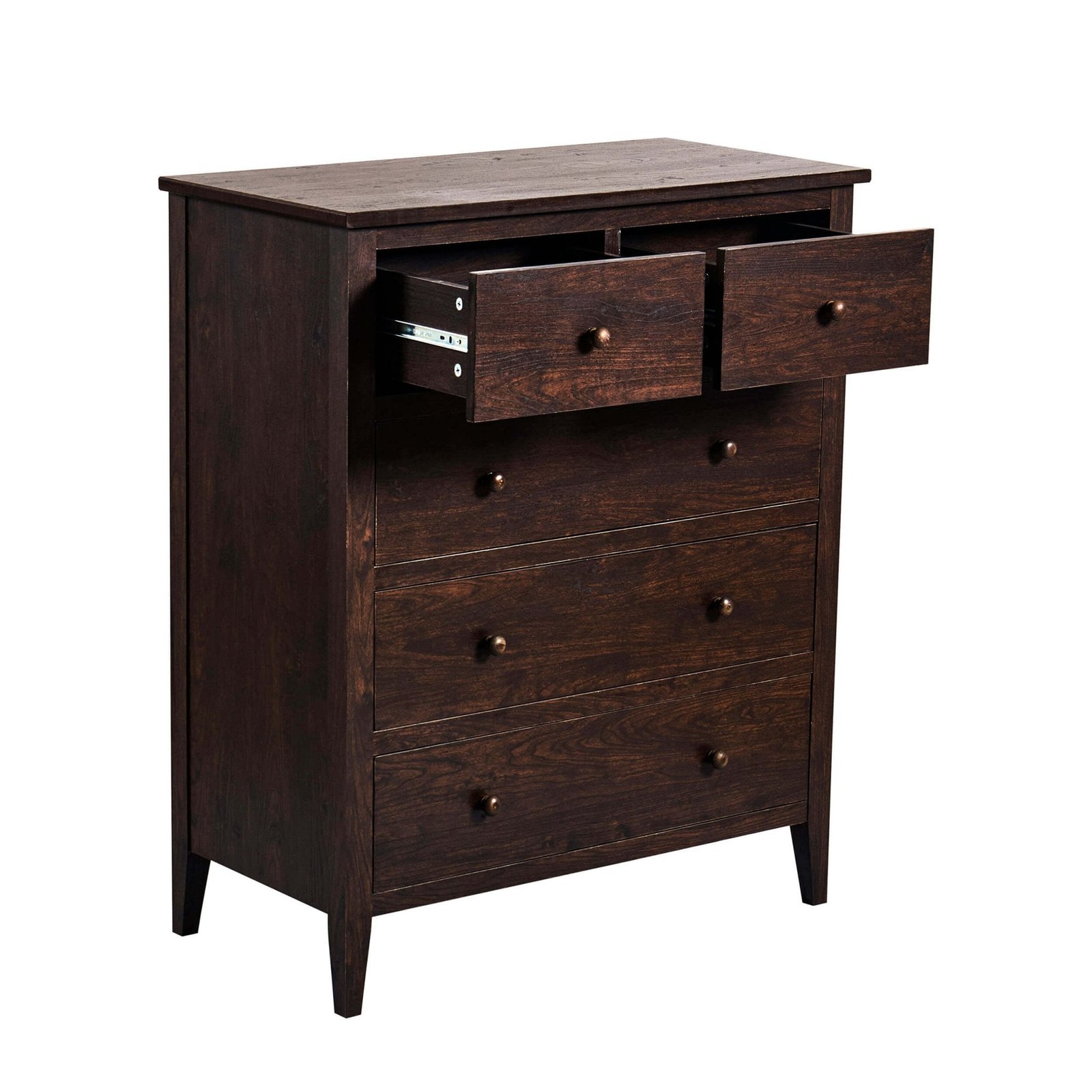 Nell 5 Drawer Chest - Walnut - Green Lane