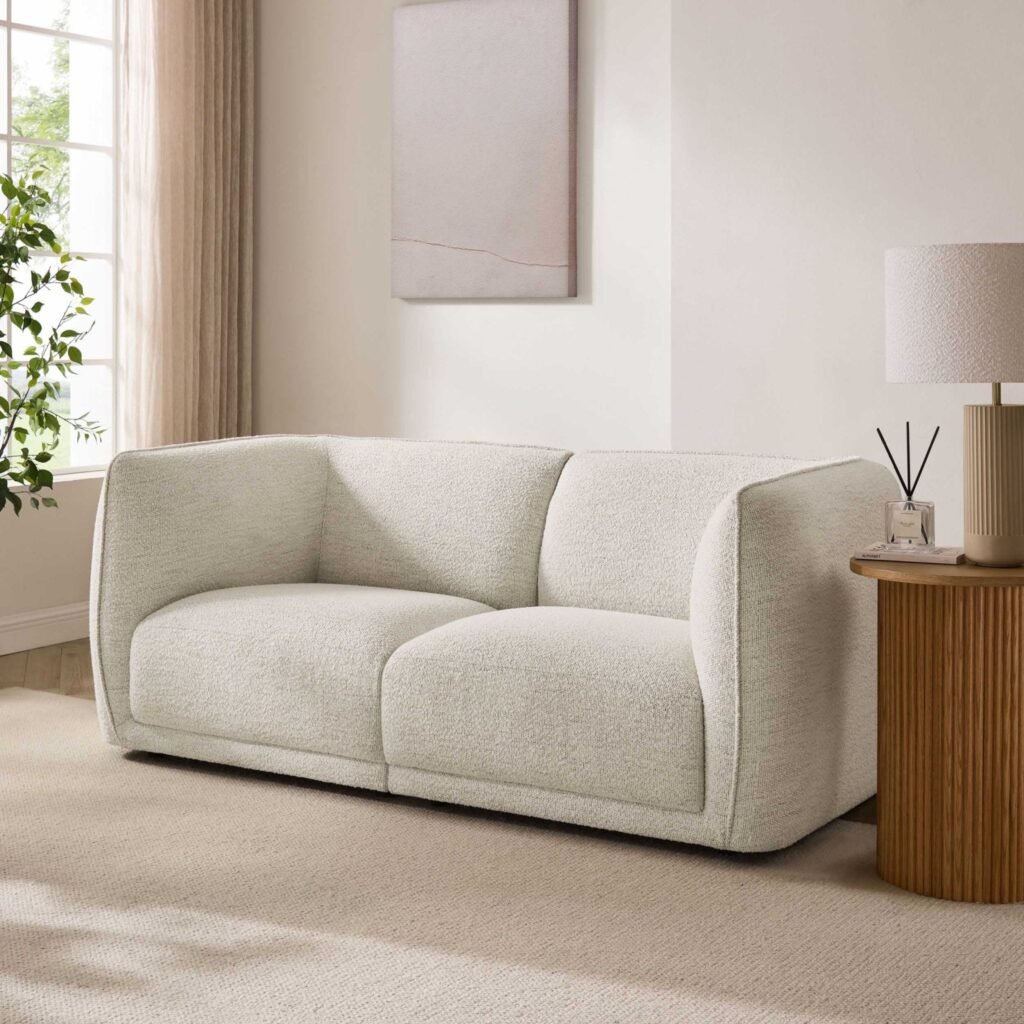 Porto 2 Seater Modular Sofa - Boucle Ivory