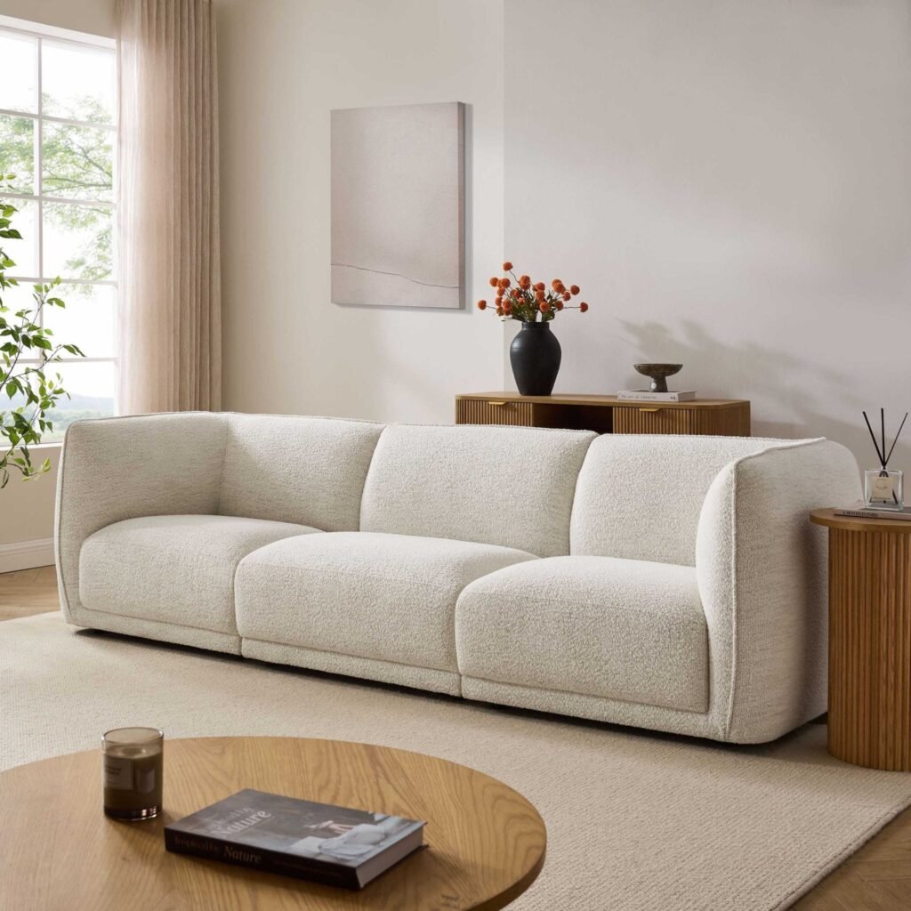 Porto 3 Seater Modular Sofa - Boucle Ivory