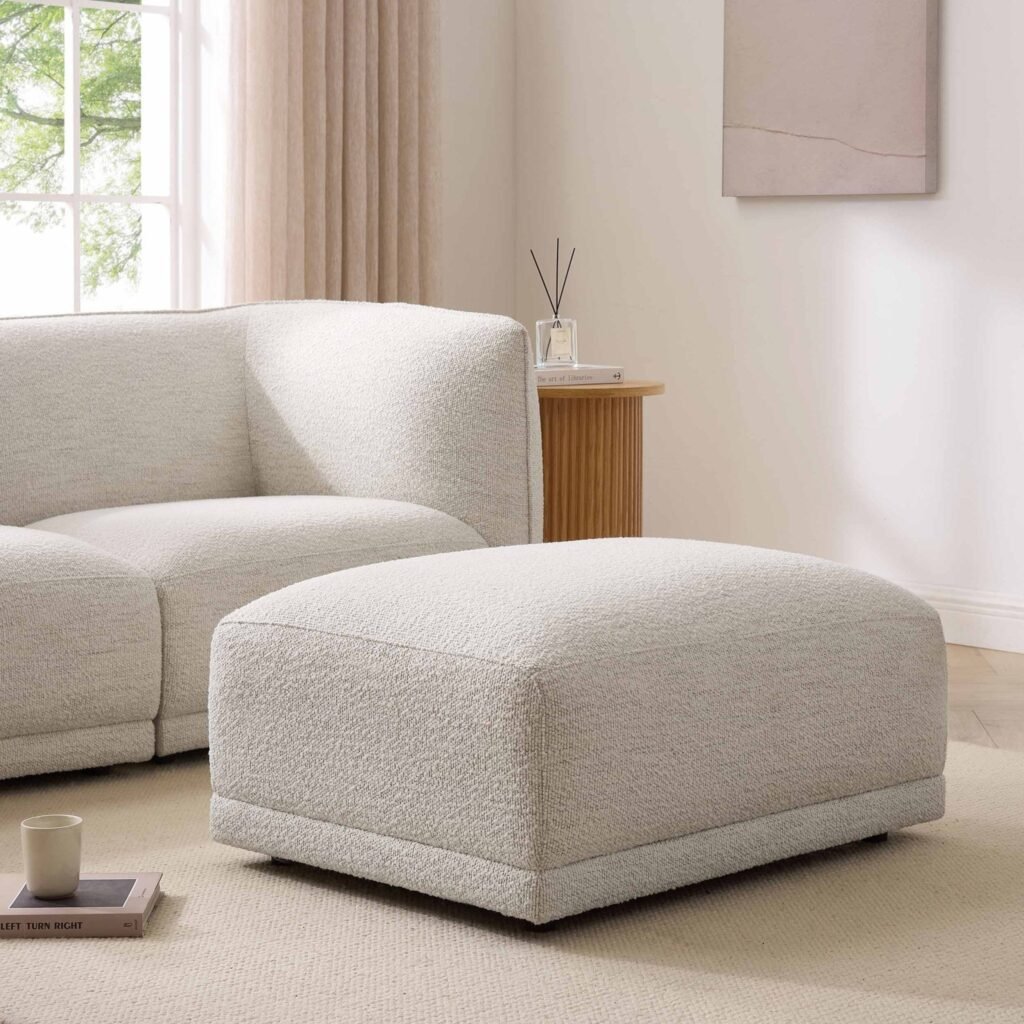 Porto Pouffe - Boucle Ivory
