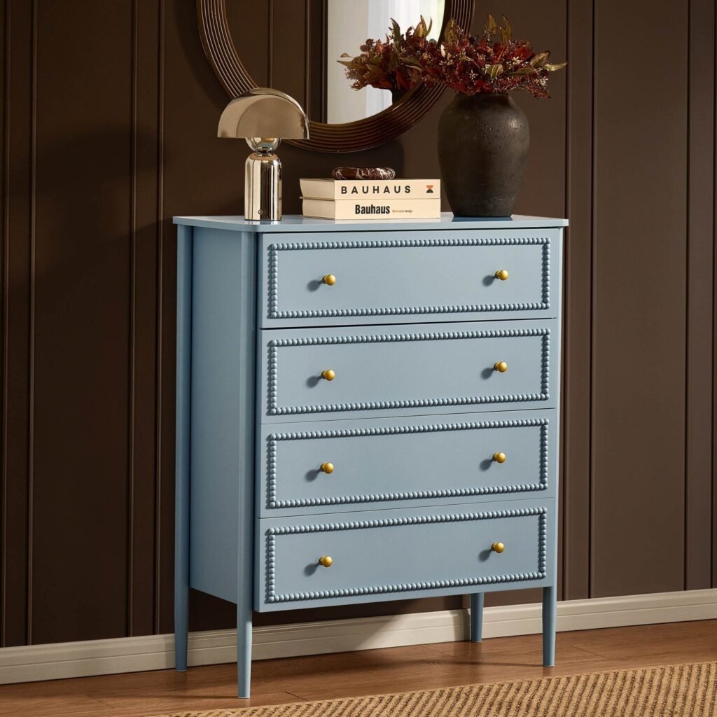 Posy Bobbin 4 Drawer Chest - Sky Blue - Green Lane