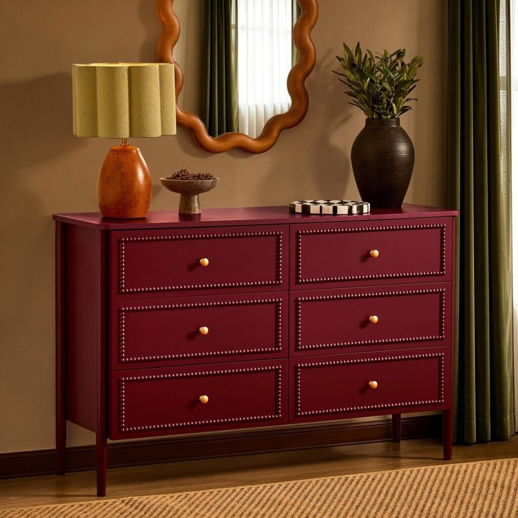 Posy Bobbin 6 Drawer Chest - Wine - Green Lane