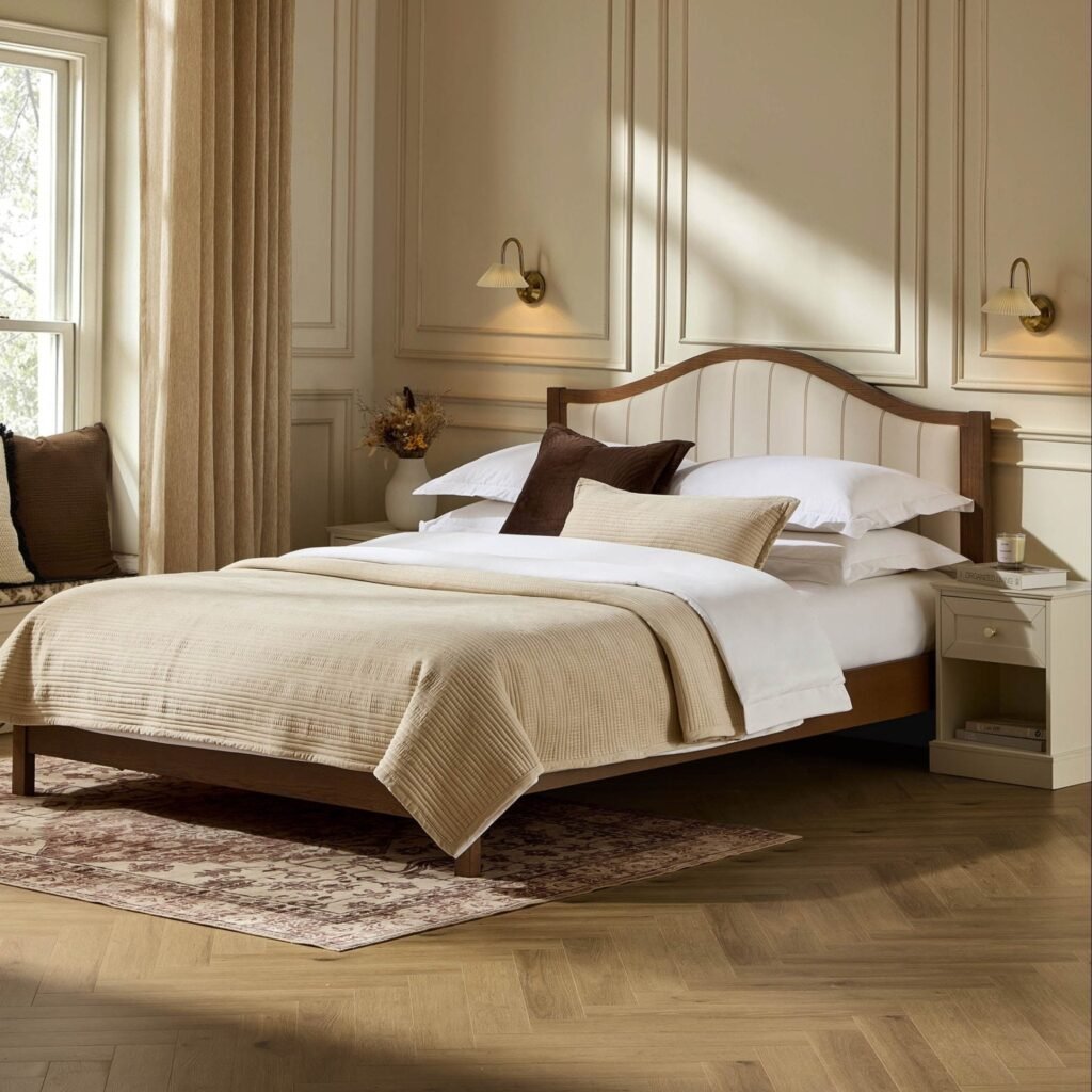 Provence Bed Frame - Thin Natural Stripe - Green Lane