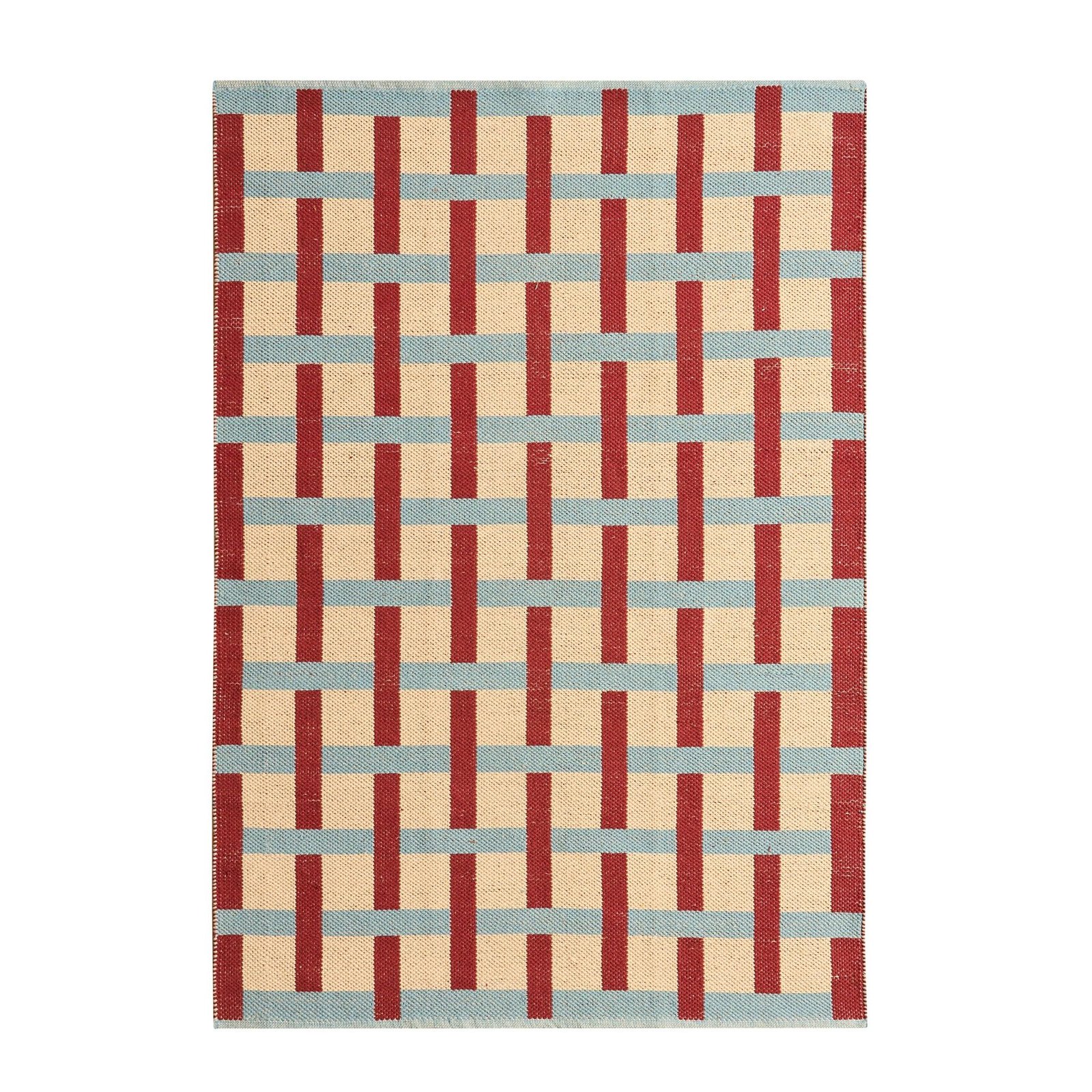 Rory Contrast Checkerboard Rug - Blue