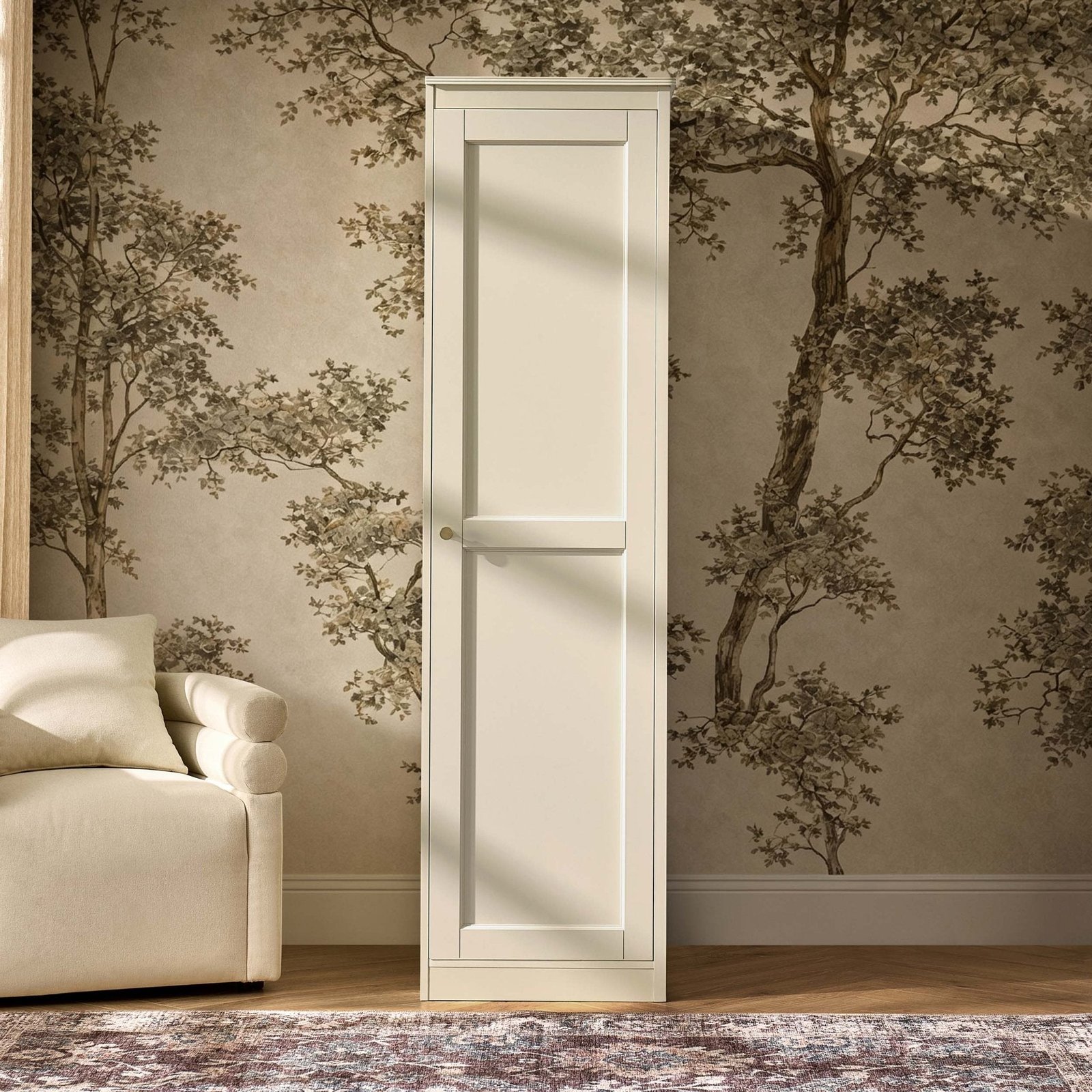 Ruby 1 Door Wardrobe with Drawers - Cream - Green Lane