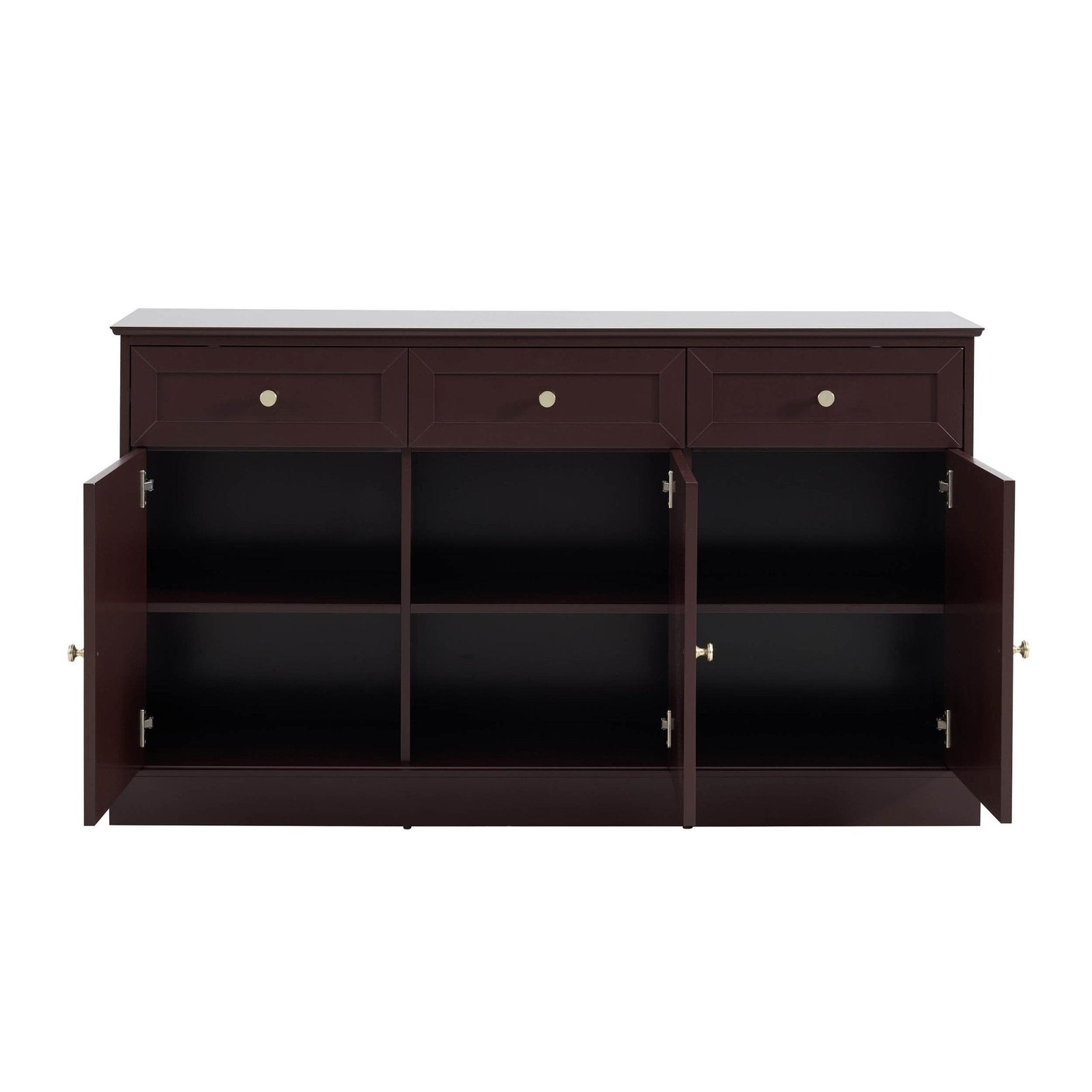 Ruby 3 Door Sideboard with Drawers - Chocolate - Green Lane