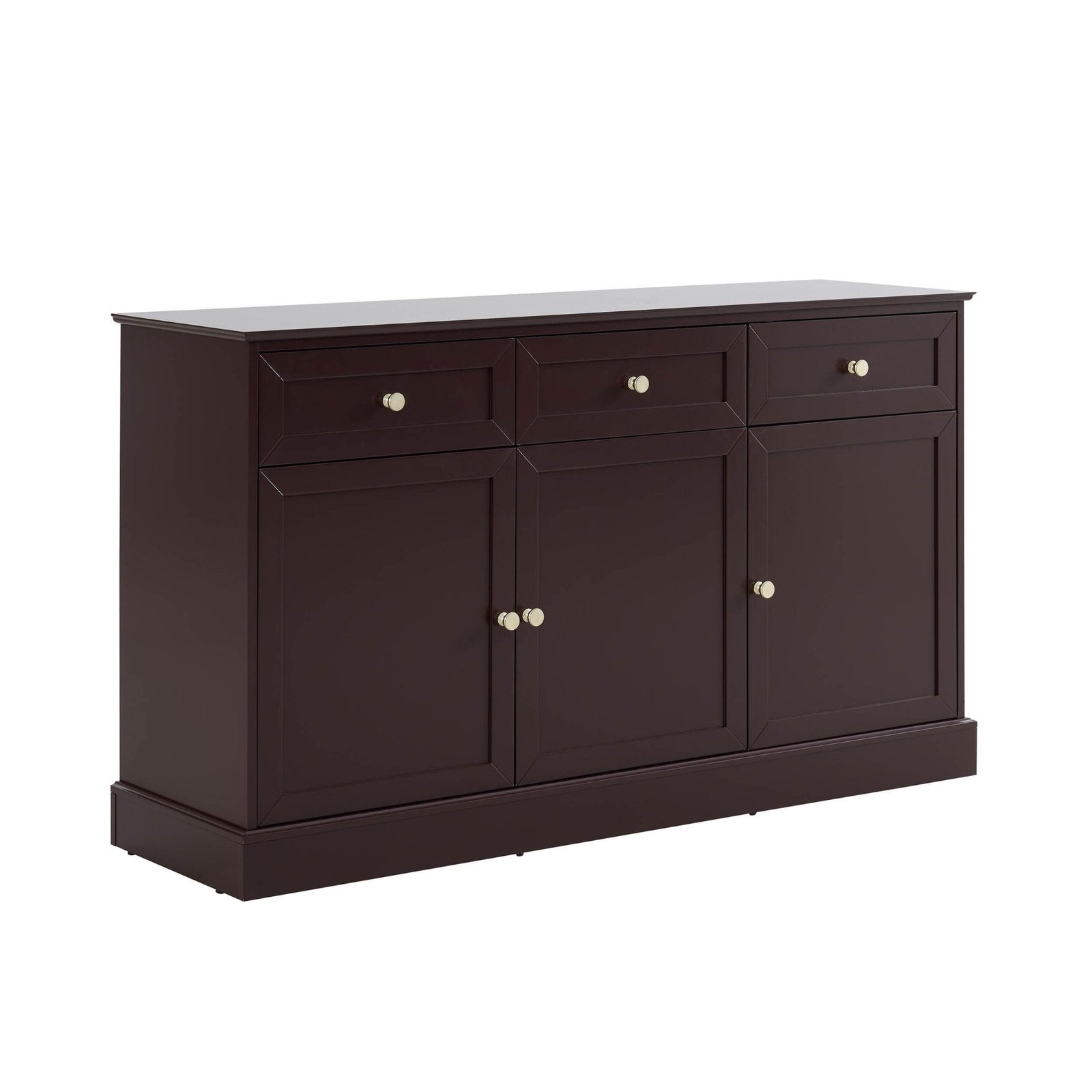 Ruby 3 Door Sideboard with Drawers - Chocolate - Green Lane