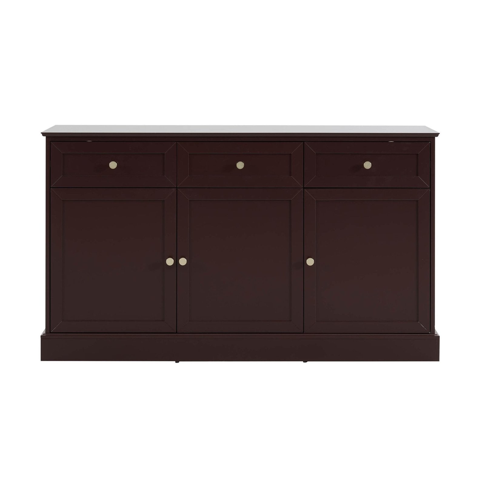 Ruby 3 Door Sideboard with Drawers - Chocolate - Green Lane