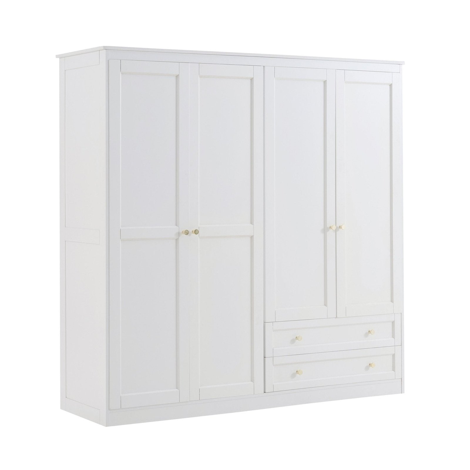 Ruby 4 Door Wardrobe - Warm White - Green Lane