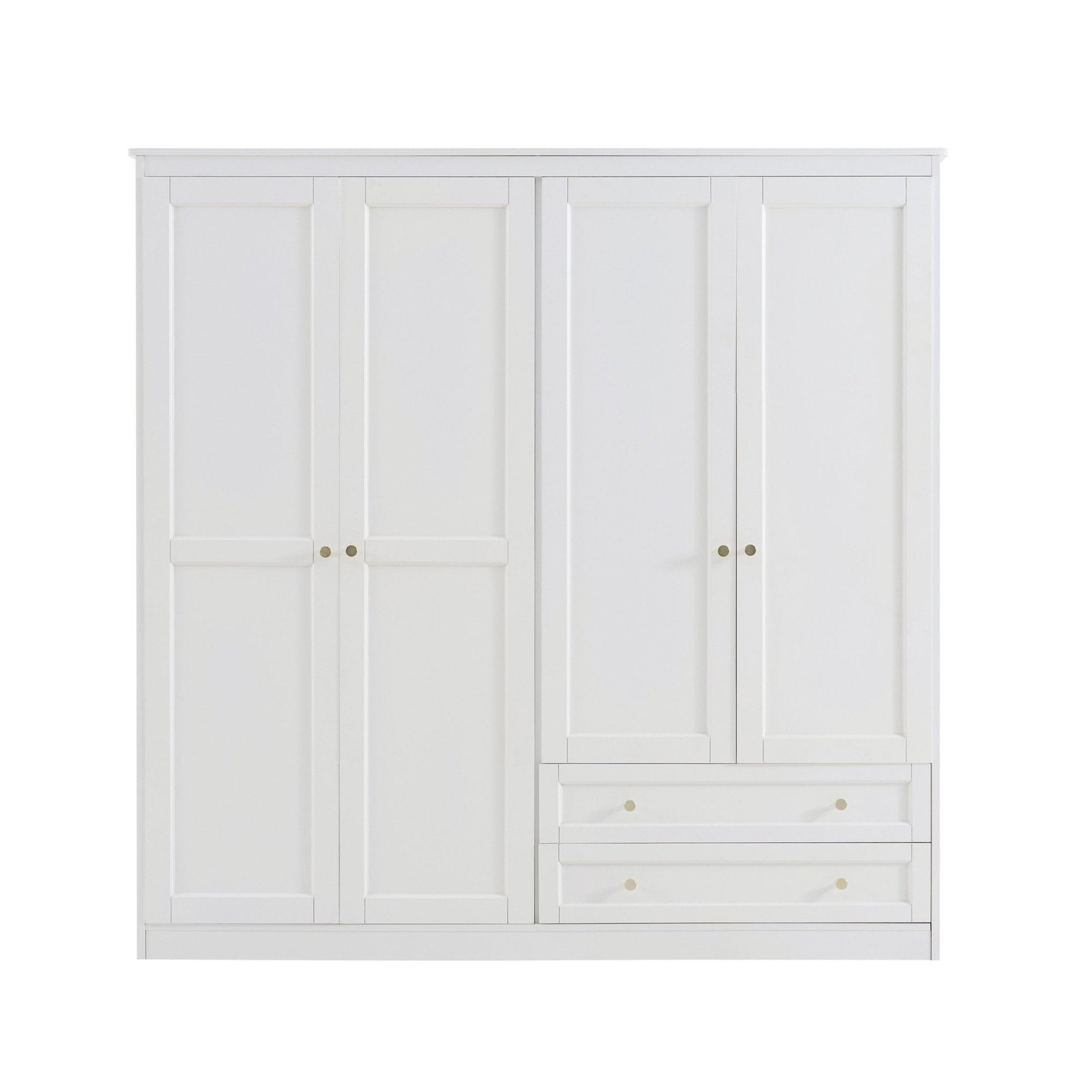 Ruby 4 Door Wardrobe - Warm White - Green Lane