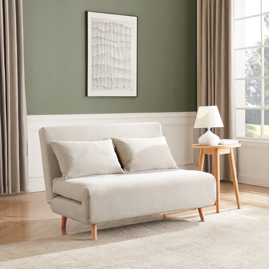 Seattle Double Click Clack Sofa Bed — Corduroy - Pebble