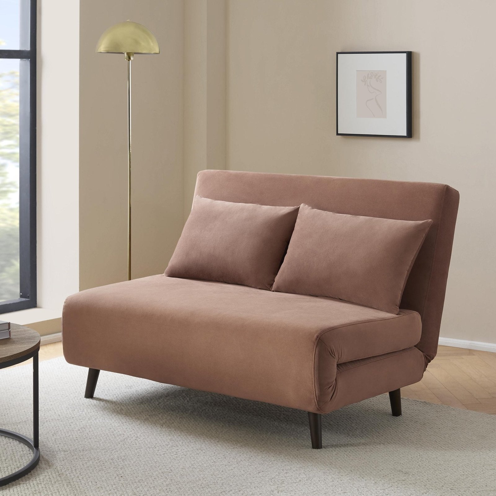 Seattle Double Click Clack Sofa Bed — Mauve