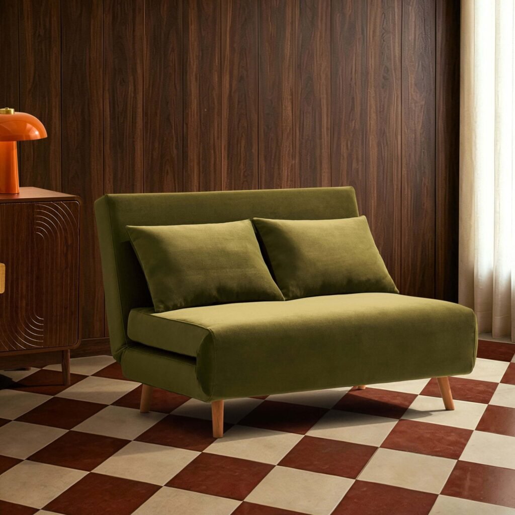 Seattle Double Click Clack Sofa Bed - Muted Moss - Green Lane