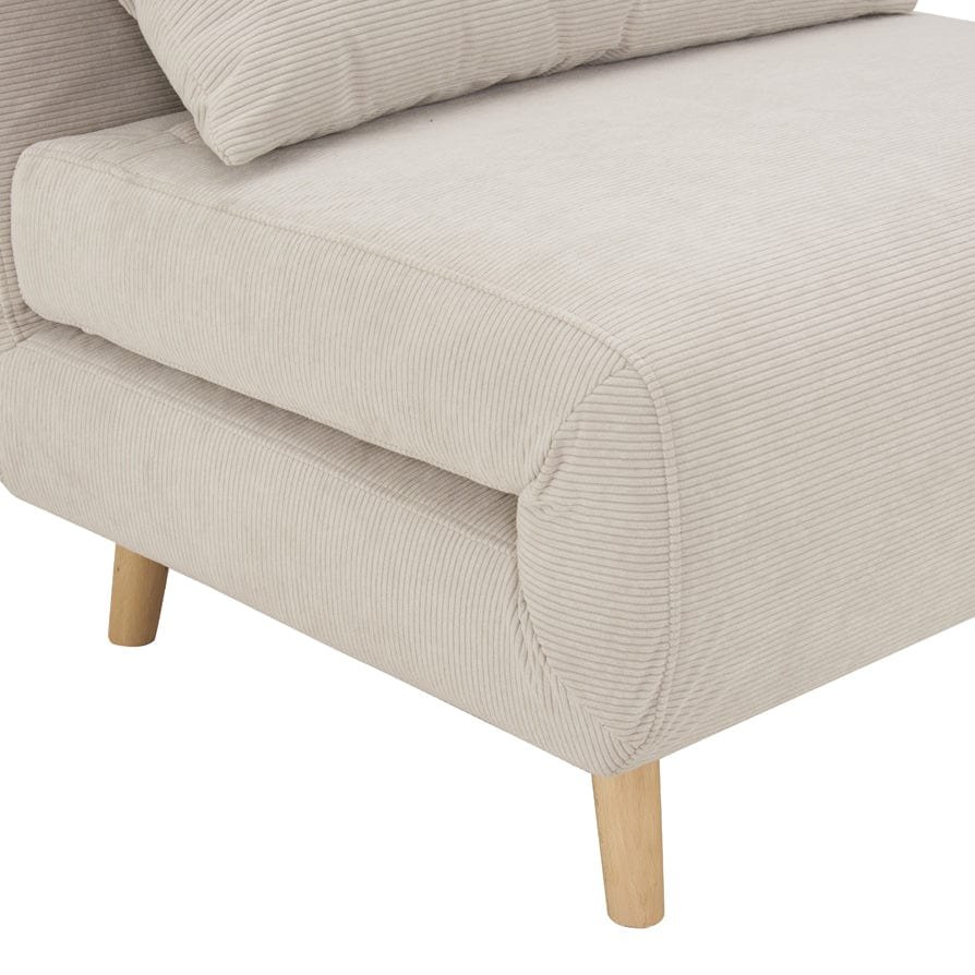 Seattle Single Click Clack Sofa Bed — Corduroy - Pebble