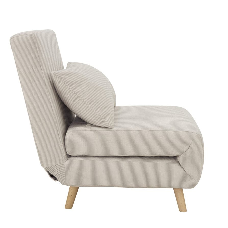 Seattle Single Click Clack Sofa Bed — Corduroy - Pebble