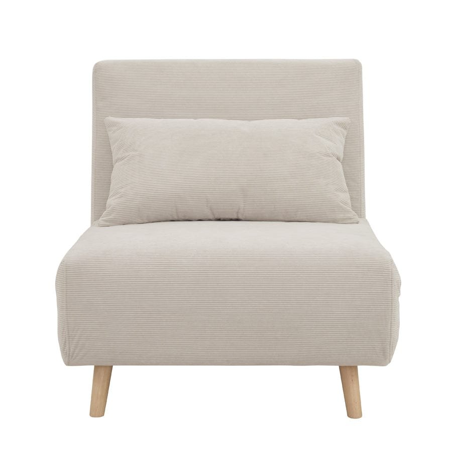 Seattle Single Click Clack Sofa Bed — Corduroy - Pebble