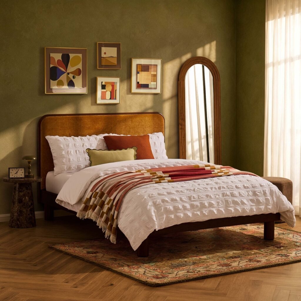 Seoul Bed Frame - Golden Haze Yellow - Green Lane