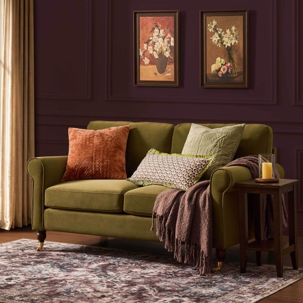 Sicily 2 Seater Sofa - Muted Moss - Green Lane