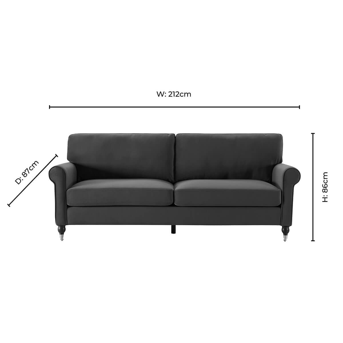 Sicily 3 Seater Sofa - Muted Moss - Green Lane