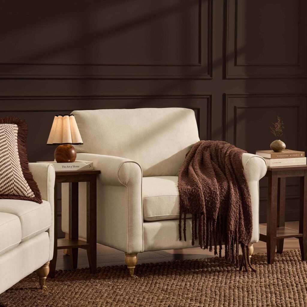 Sicily Armchair - Cream Linen - Green Lane