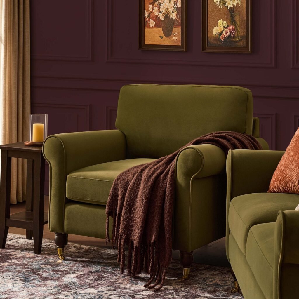 Sicily Armchair - Muted Moss - Green Lane