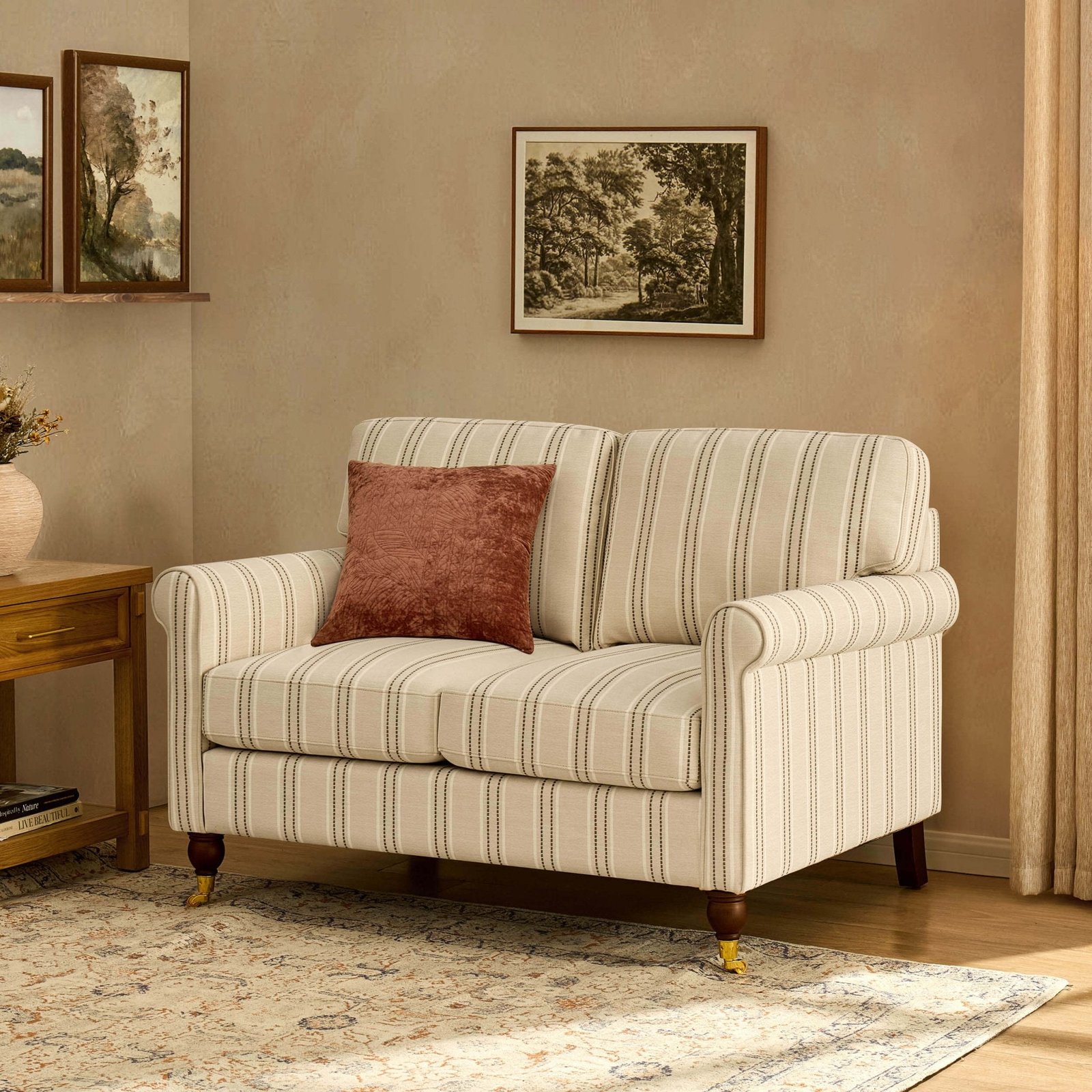 Sicily Small 2 Seater Sofa - Stripe