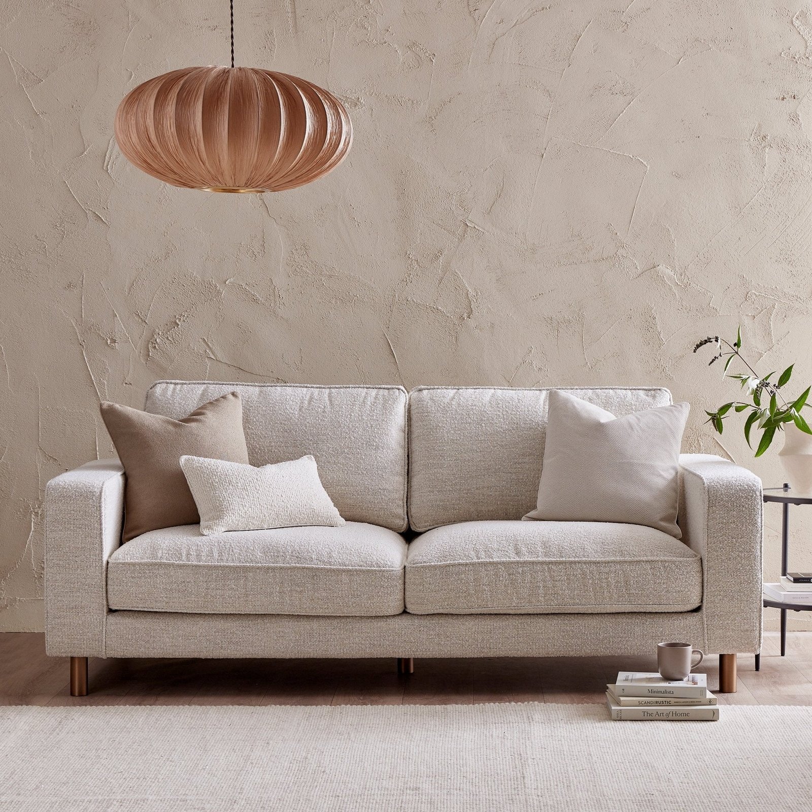 Soho Bouclé 3 Seater Sofa - Ivory