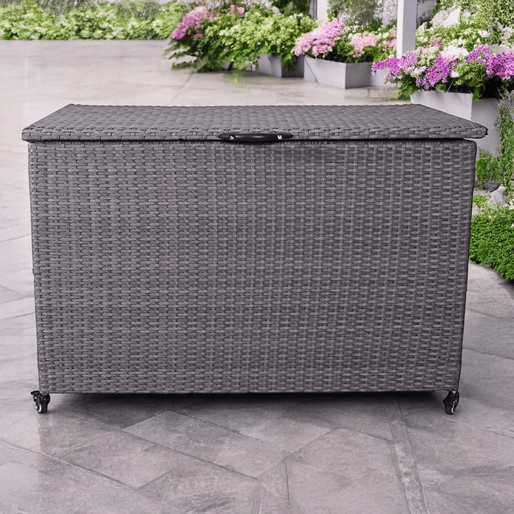 Weave Outdoor Storage Box 510L - Charcoal - Green Lane